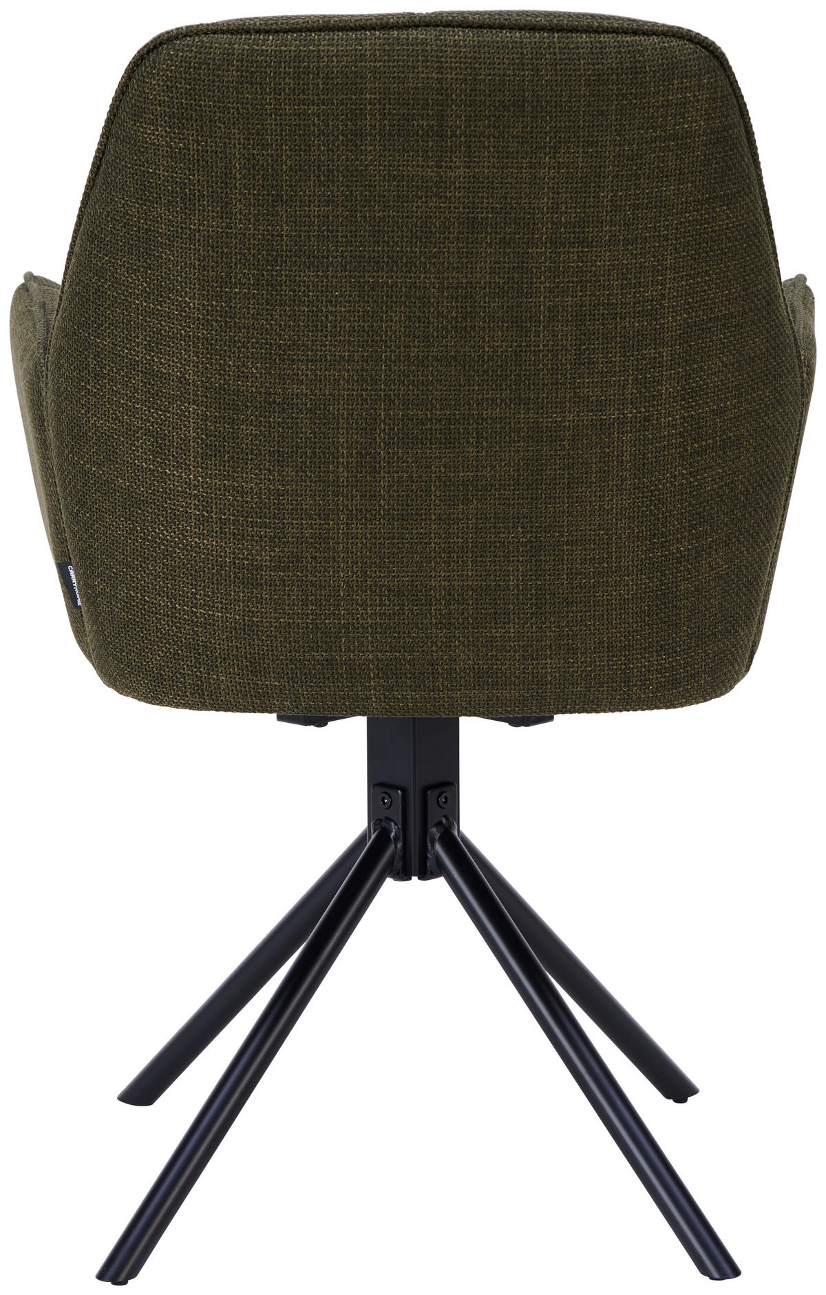 ARMLEHNSTUHL  in Eisen Webstoff  - Schwarz/Olivgrün, Design, Textil/Metall (59/87/61cm) - Carryhome
