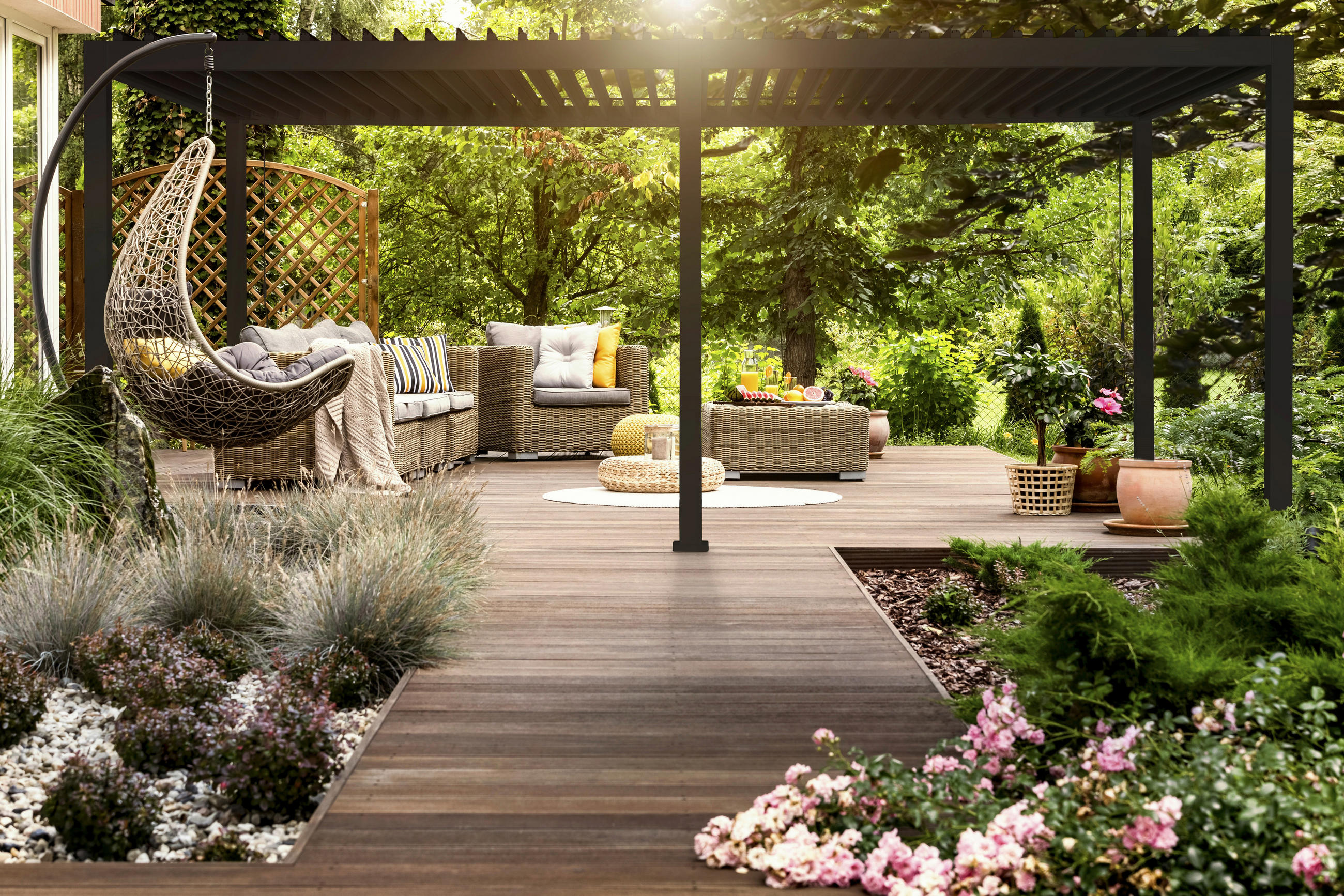 PERGOLA - Anthrazit, Modern, Metall (600/250/300cm) - Gardenson