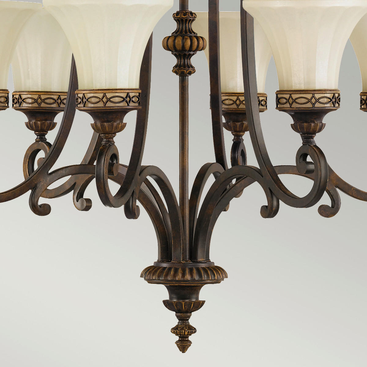 KRONLEUCHTER 71.1/89 cm    - Braun, Konventionell, Glas/Metall (71.1/89cm) - Elstead Lighting