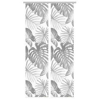 FLÄCHENVORHANG  2 Stück  blickdicht    - Grau Hochglanz, Natur, Textil (60cm)