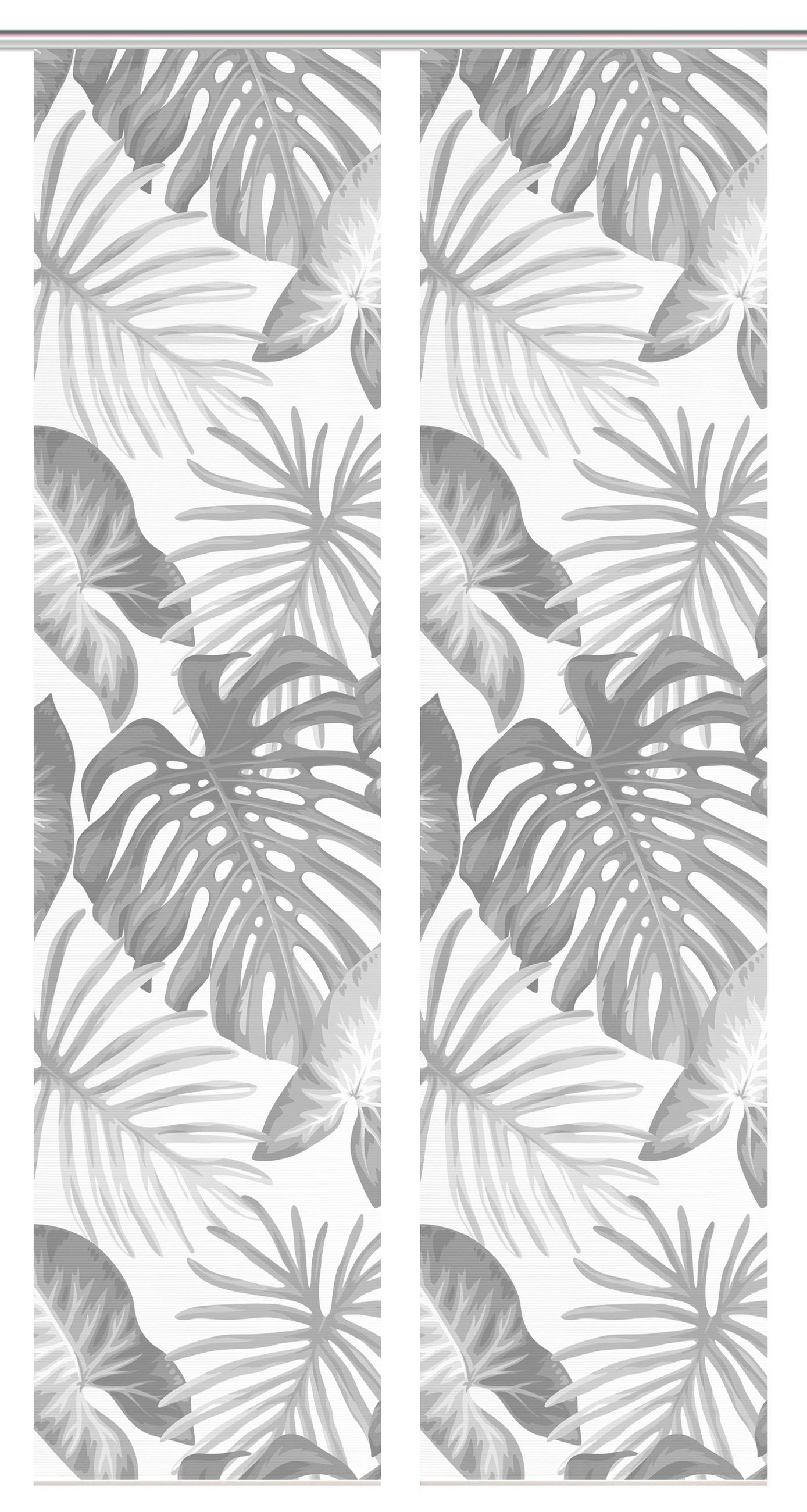 XXXLutz Flächenvorhang Sanja Grau Hochglanz 60x260 cm
