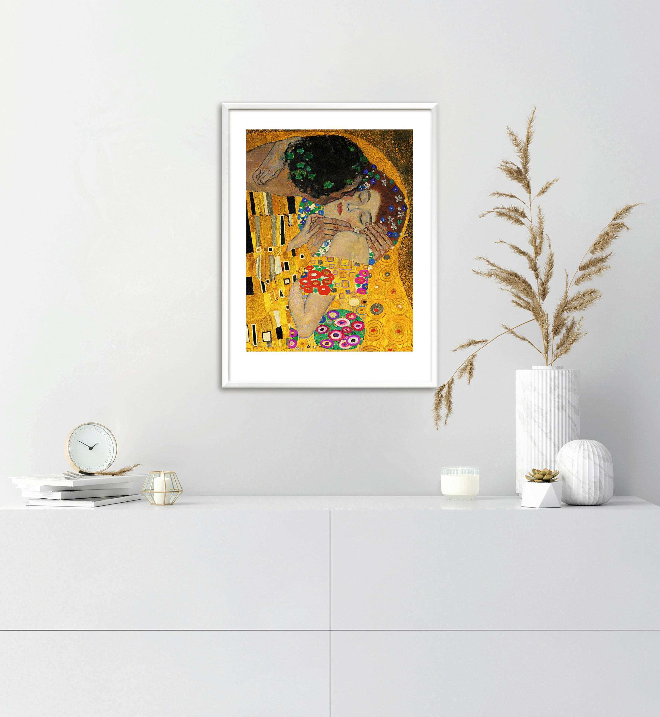 KUNSTDRUCK 30/40 cm - Goldfarben/Schwarz, Basics, Papier (30/40cm) - Monee