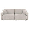 2-SITZER-SOFA in Chenille Creme  - Creme/Schwarz, Konventionell, Kunststoff/Textil (233/90/110cm) - MID.YOU