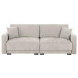 2-SITZER-SOFA in Chenille Creme  - Creme/Schwarz, KONVENTIONELL, Kunststoff/Textil (233/90/110cm) - Carryhome