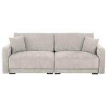 2-SITZER-SOFA in Chenille Creme  - Creme/Schwarz, KONVENTIONELL, Kunststoff/Textil (233/90/110cm) - Carryhome