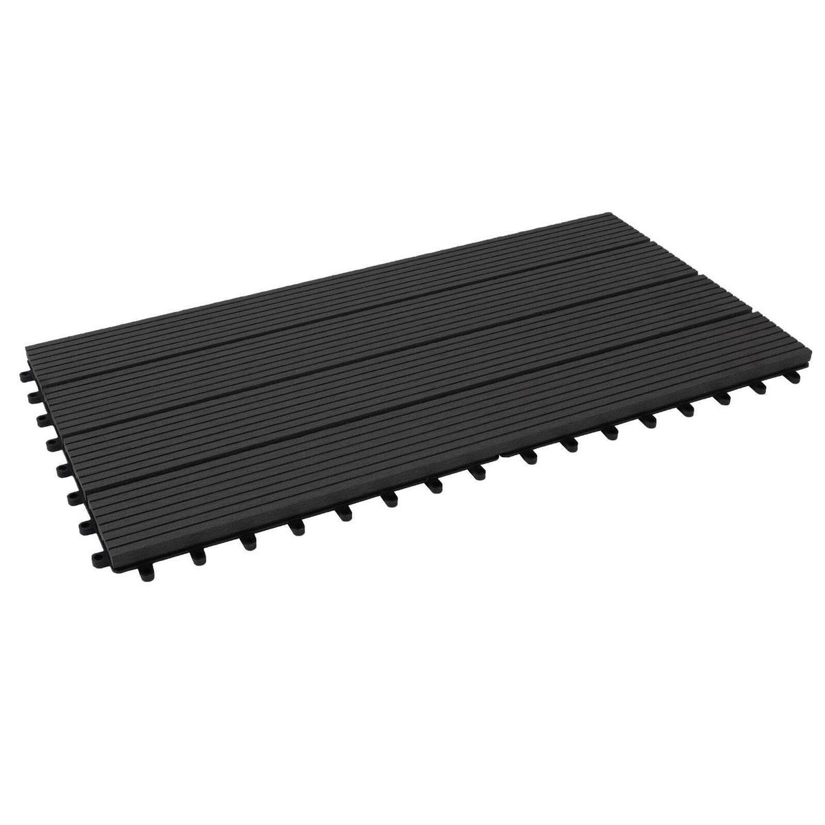 TERRASSENFLIESE Anthrazit  - Anthrazit, MODERN, Holzwerkstoff (30/60cm) - Floordirekt