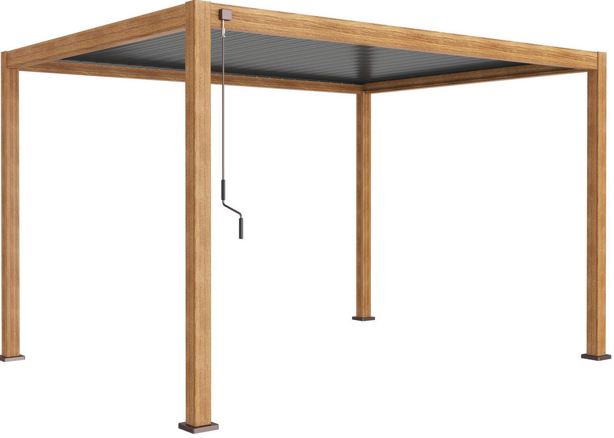 PERGOLA velikost: 400/250/300 cm - hnedá/antracitová, Modern, kov (400/250/300cm) - Gardenson
