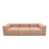 3-SITZER-SOFA Cord, Mikrofaser Rosa, Roségold  - Roségold/Schwarz, Design, Kunststoff/Textil (301/69/108cm) - MID.YOU