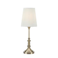 TISCHLEUCHTE Vintage, Skandinavisch 21,5/66 cm    - Messingfarben/Creme, Design, Textil/Metall (21,5/66cm) - Markslöjd