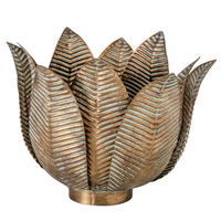 TEELICHTHALTER  - Goldfarben, Basics, Metall (27,5/27,5/21,0cm) - Boltze Home
