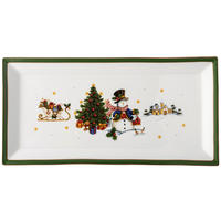 PLATTE Happy Wintertime     - Dunkelgrün/Weiß, Basics, Keramik (36/15/5cm) - Hutschenreuther