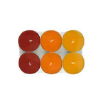 TEELICHTSET 6 Stück  - Dunkelorange/Bernsteinfarben, Basics, Naturmaterialien/Paraffin (5,7/1,9cm) - Ambia Home