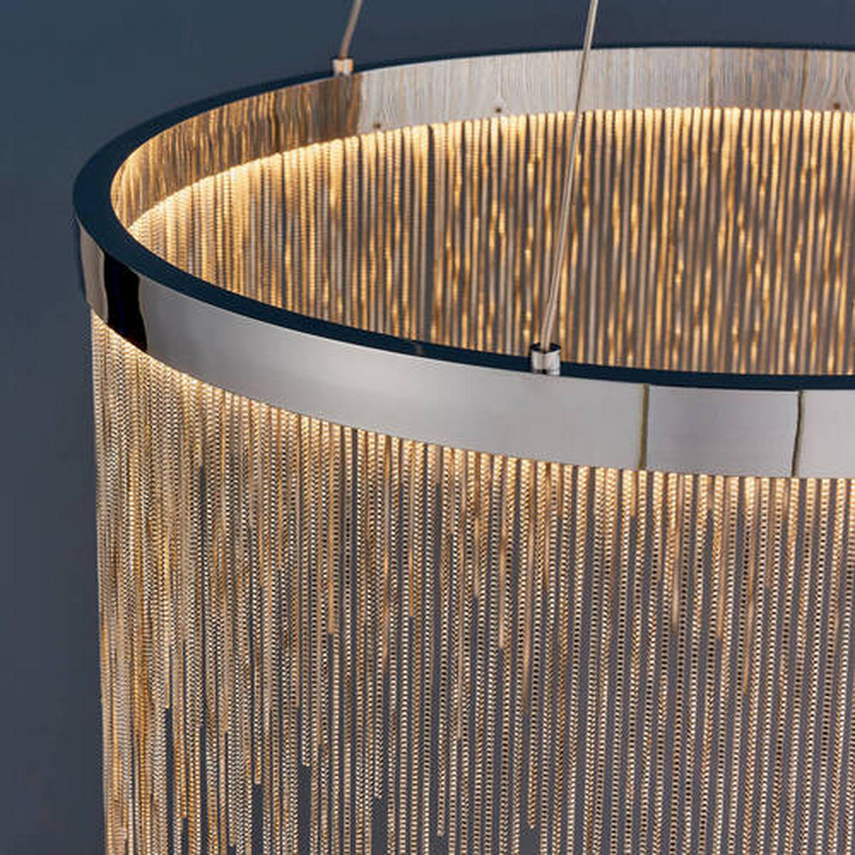 LED-HÄNGELEUCHTE 45/170 cm  - Silberfarben/Messingfarben, Design, Metall (45/170cm) - ENDON