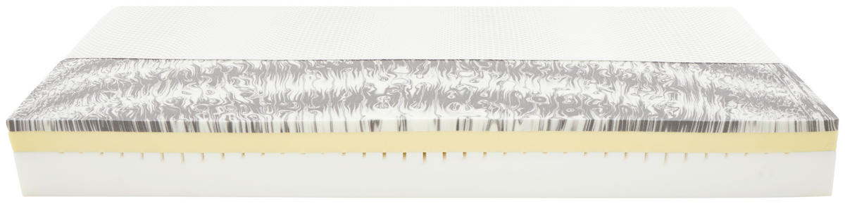 VISCOMATRATZE THERMO FIT H2 90/200 cm Höhe ca. 21 cm  - Weiß, Textil (90/200cm) - Ele