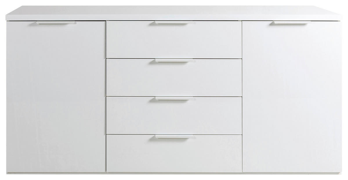 KOMODA   170/82/44 cm   bijela visoki sjaj  - bijela/bijela visoki sjaj, Moderno, drvni materijal (170/82/44cm) - Mömax