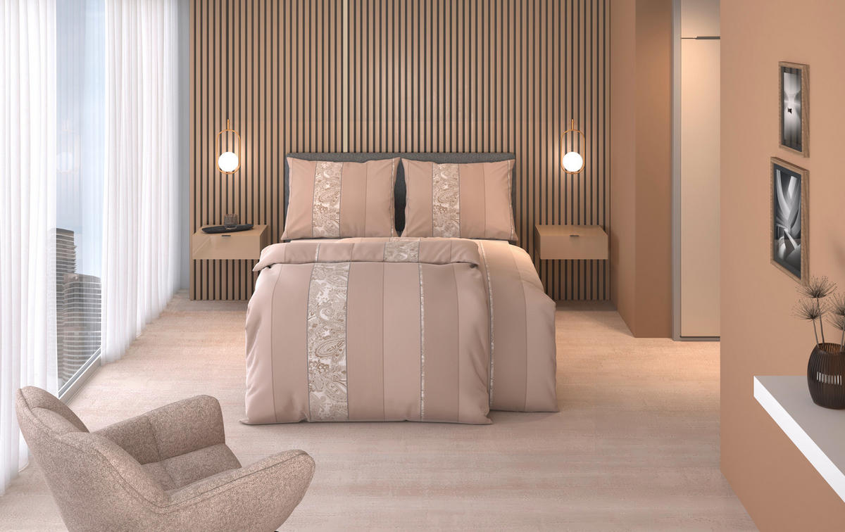 POVLEČENÍ, satén, béžová, 140/200 cm - béžová, Design, textil (140/200cm) - Dieter Knoll