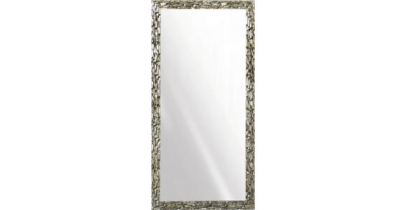 WANDSPIEGEL 95/195/4 cm in rechteckig - Silberfarben, Design, Glas/Holz (95/195/4cm) - Xora