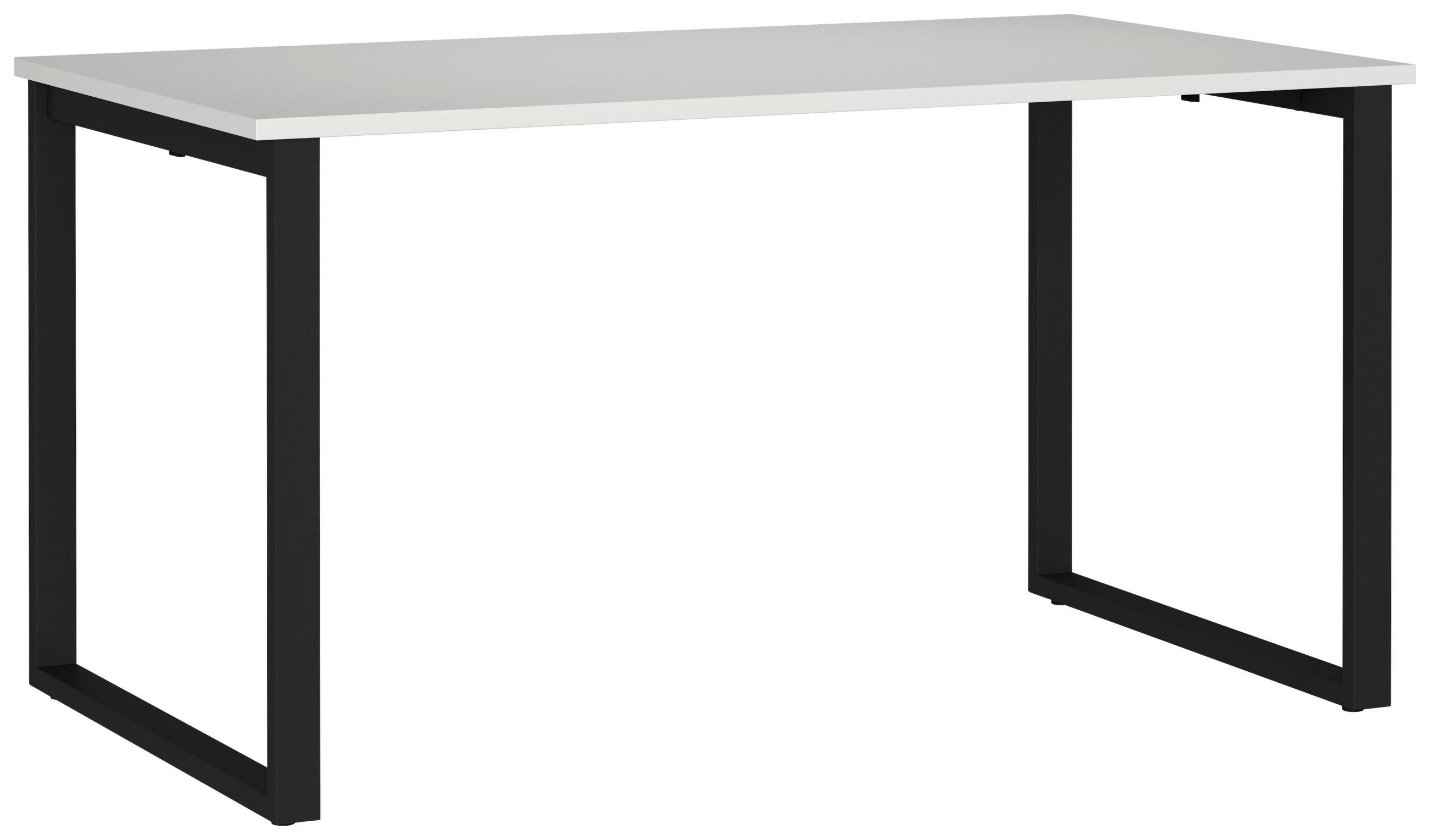 SCHREIBTISCH 140/80/75 cm Schwarz, Hellgrau  - Hellgrau/Schwarz, MODERN, Holzwerkstoff/Metall (140/80/75cm) - Novel