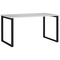 SCHREIBTISCH 140/80/75 cm Schwarz, Hellgrau  - Hellgrau/Schwarz, MODERN, Holzwerkstoff/Metall (140/80/75cm) - Novel
