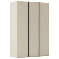DREHTÜRENSCHRANK 151/223/61 cm,  in Champagner, 3-türig  - Champagner/Graphitfarben, Basics, Holzwerkstoff/Metall (151/223/61cm) - Novel