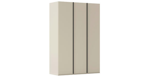 DREHTÜRENSCHRANK 151/223/61 cm,  in Champagner, 3-türig  - Champagner/Graphitfarben, Basics, Holzwerkstoff/Metall (151/223/61cm) - Novel