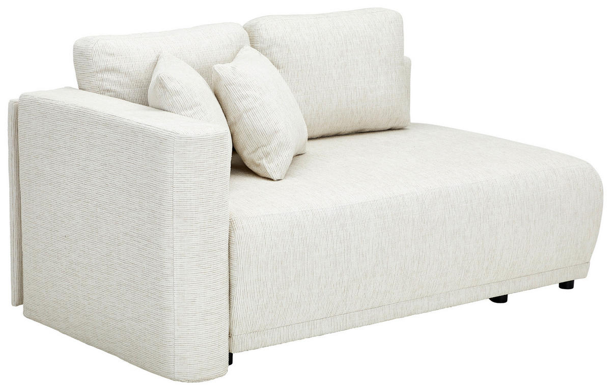 CHAISELONGUE in Chenille Sandfarben  - Sandfarben/Schwarz, Konventionell, Kunststoff/Textil (93/73/171cm) - MID.YOU