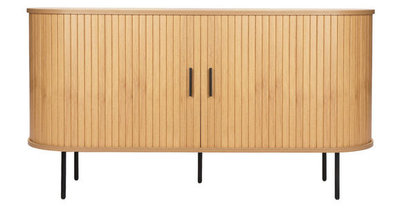 SIDEBOARD 140/76/40 cm  - Eichefarben/Schwarz, Design, Holzwerkstoff/Metall (140/76/40cm) - Xora