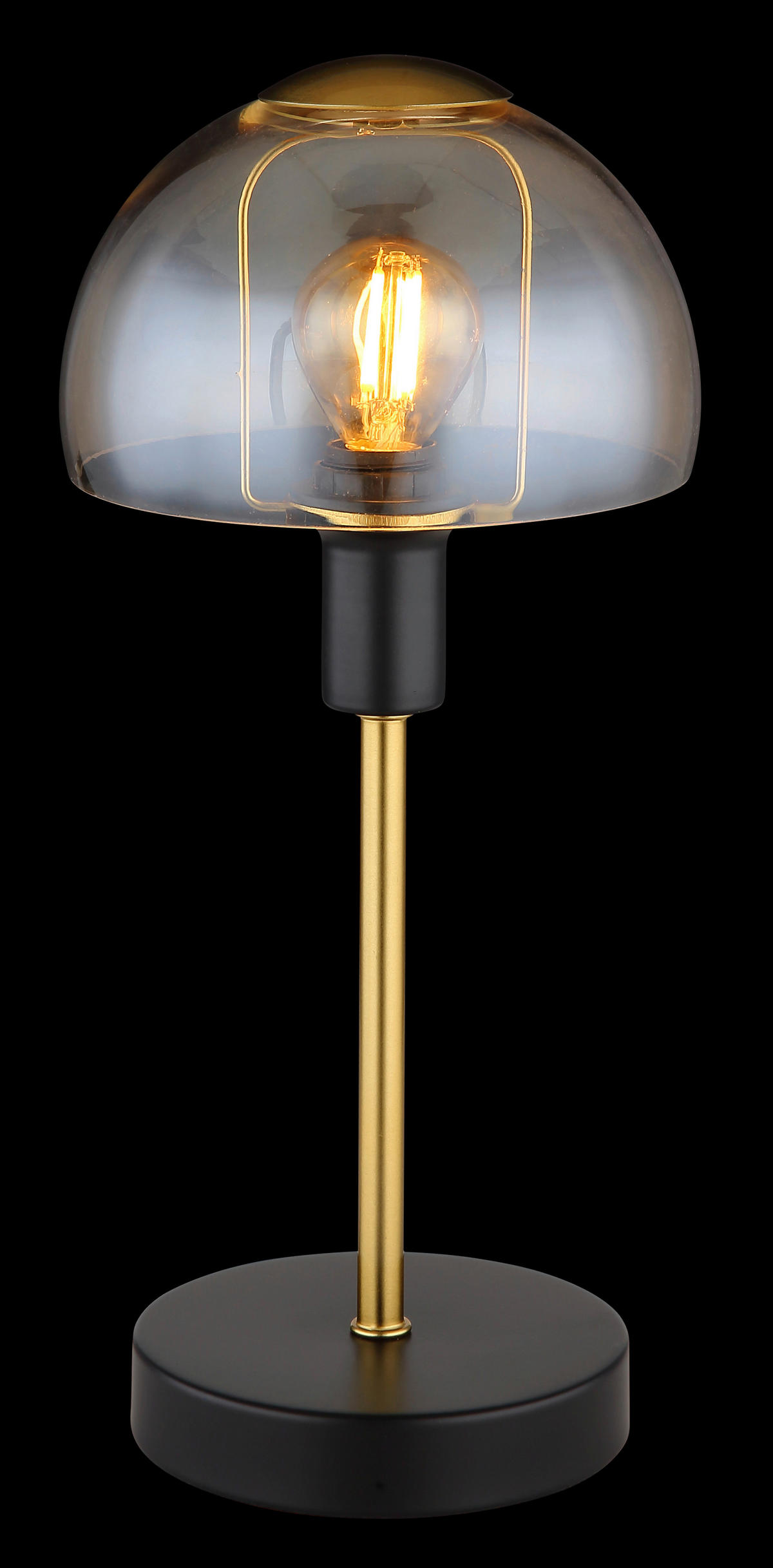 STONA LAMPA Kokkini  - zlatna/crna, Trendi, staklo/metal (15/32,5cm)