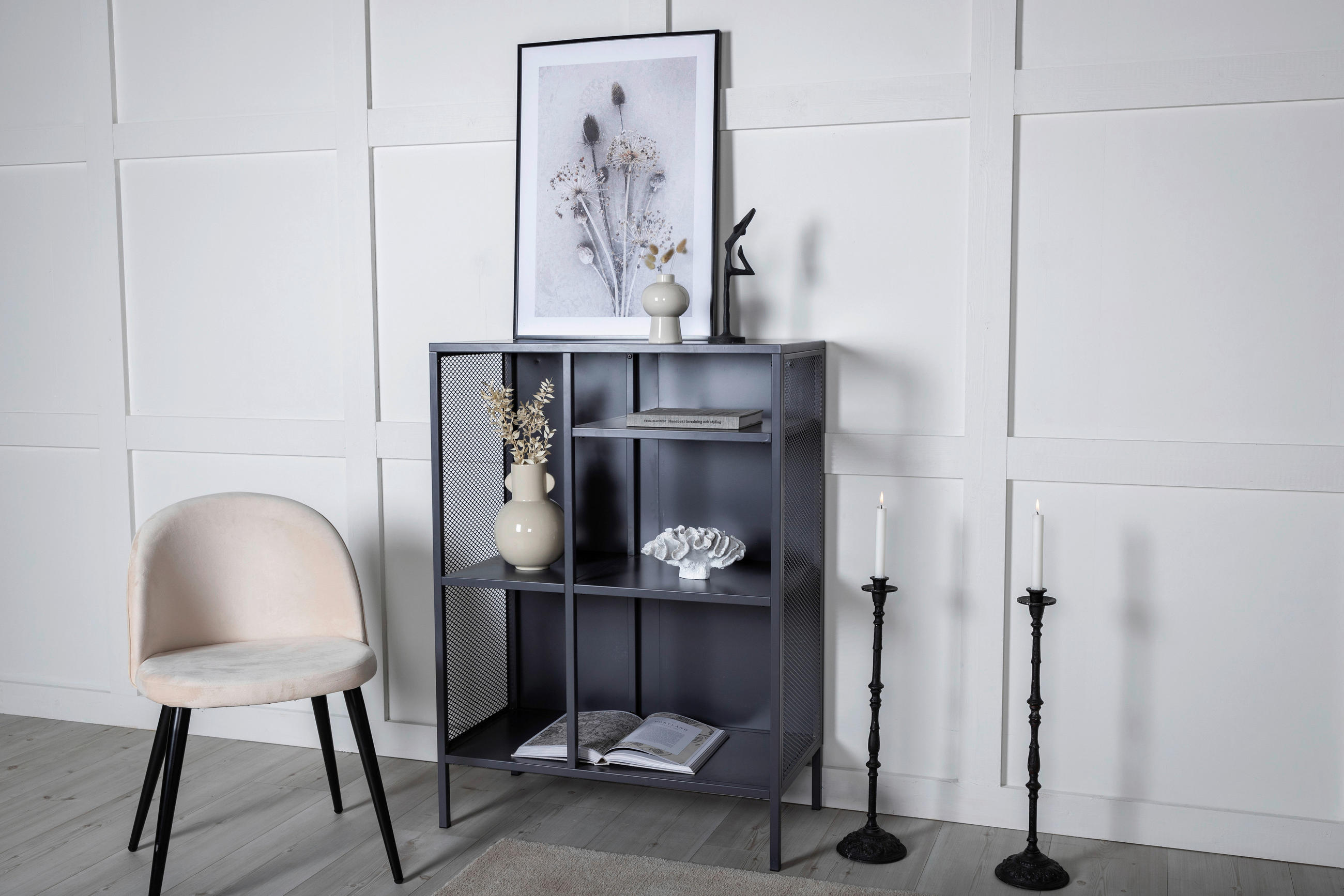 BOKHYLLA i 80/110/40 cm grå  - mörkgrå/grå, Design, metall (80/110/40cm) - Livetastic