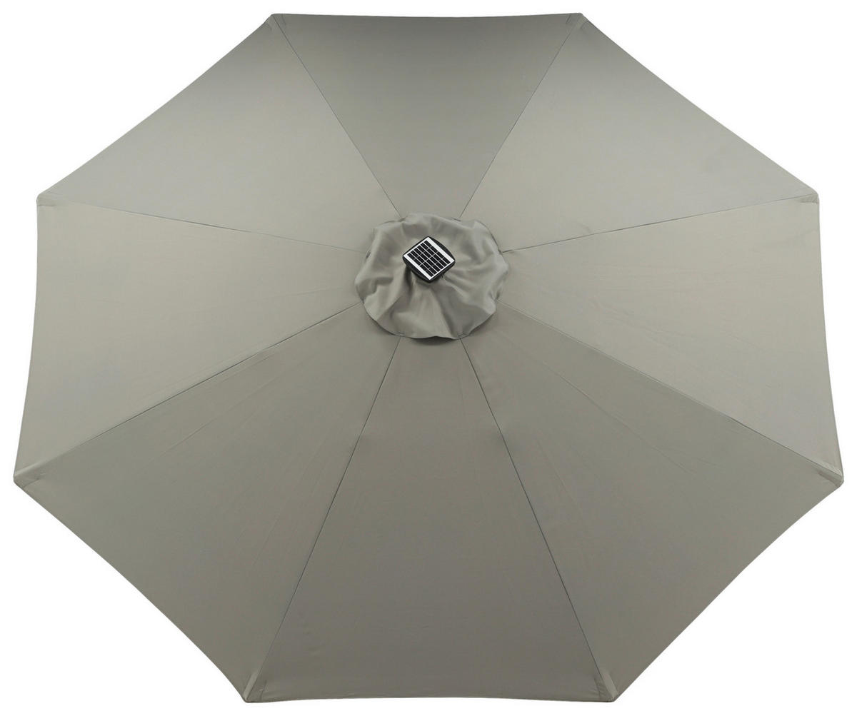 SONNENSCHIRM 270 cm  - Schwarz/Grau, KONVENTIONELL (270/241/270cm) - Gardenson