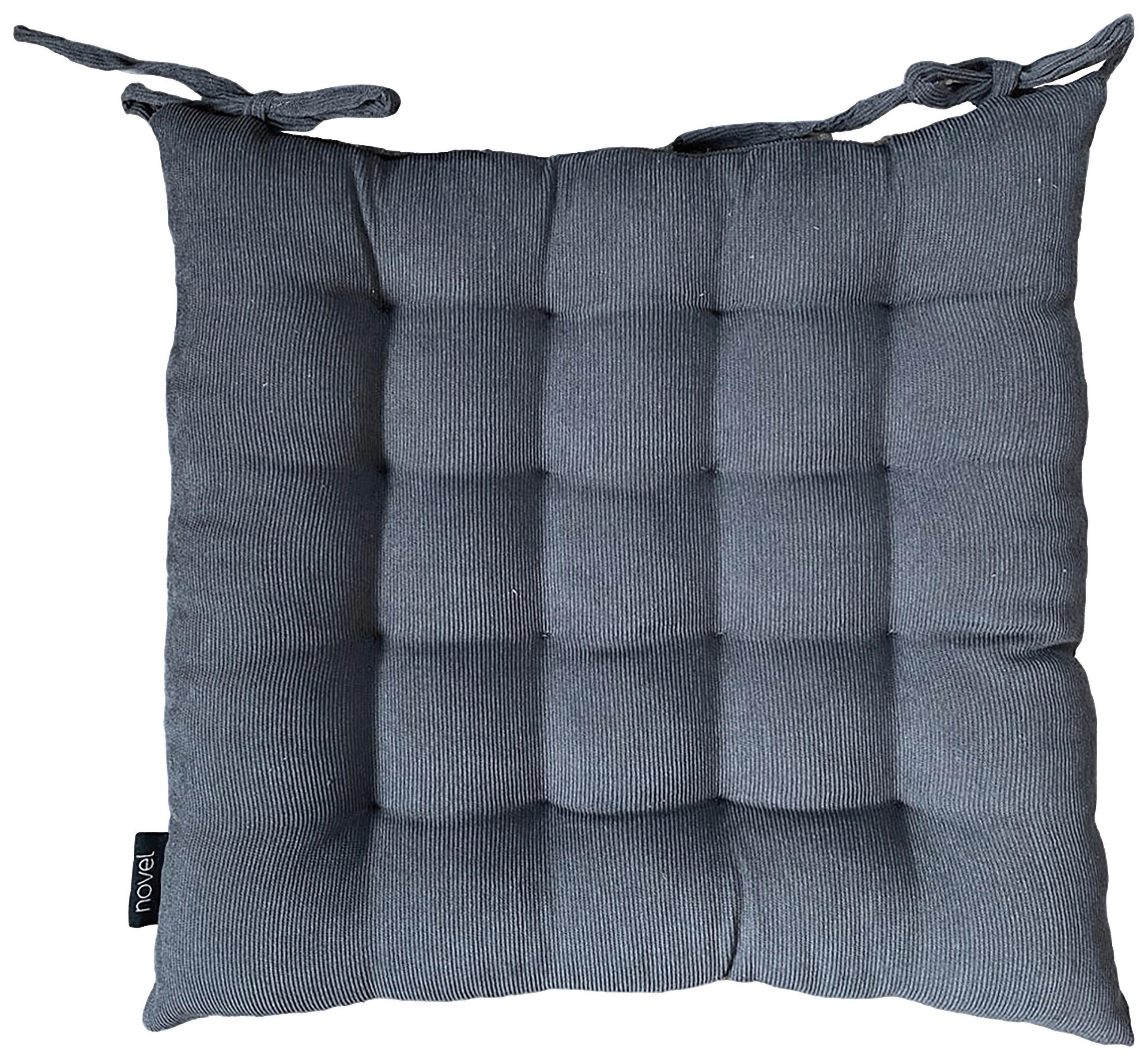 PODUŠKA NA ŽIDLI, 38/38/4 cm - antracitová, Basics, textil (38/38/4cm) - Novel