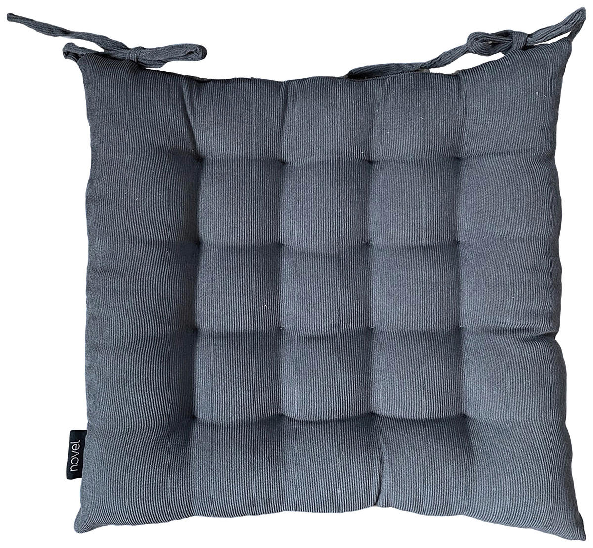 PODUŠKA NA ŽIDLI, 38/38/4 cm - antracitová, Basics, textil (38/38/4cm) - Novel