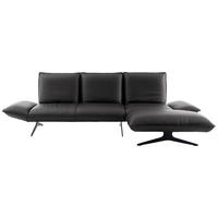 ECKSOFA  in Echtleder Anthrazit  275/167 cm  - Anthrazit/Schwarz, Design, Leder/Metall (275/167cm) - Koinor
