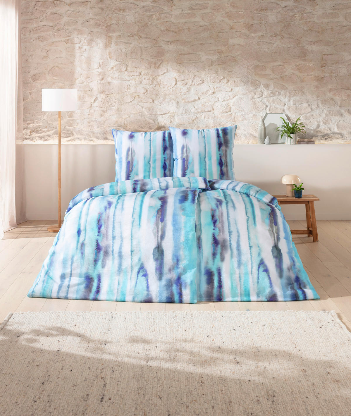 BETTWÄSCHE Impulse 135/200 cm  - Hellblau, Design, Textil (135/200cm) - Estella