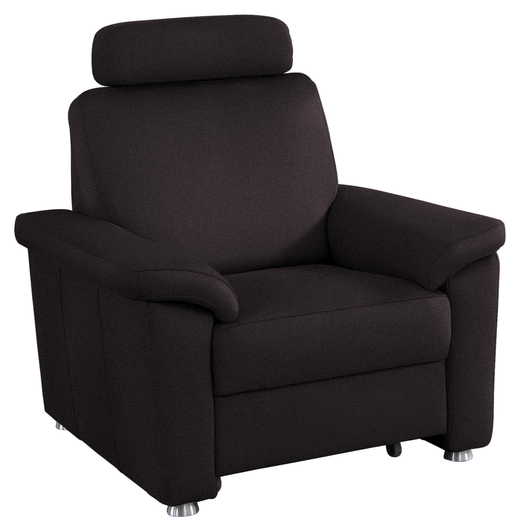 FERNSEHSESSEL in Webstoff Anthrazit  - Anthrazit/Silberfarben, Konventionell, Textil/Metall (102/91/91-159cm) - Beldomo System