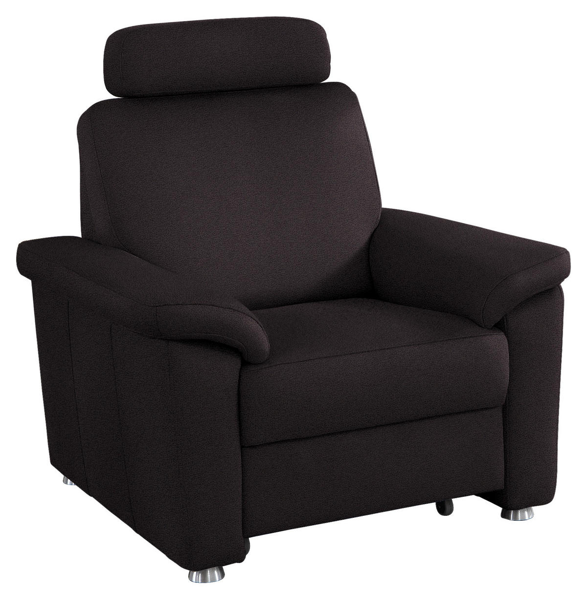 FERNSEHSESSEL in Webstoff Anthrazit  - Anthrazit/Silberfarben, Konventionell, Textil/Metall (102/91/91-159cm) - Beldomo System