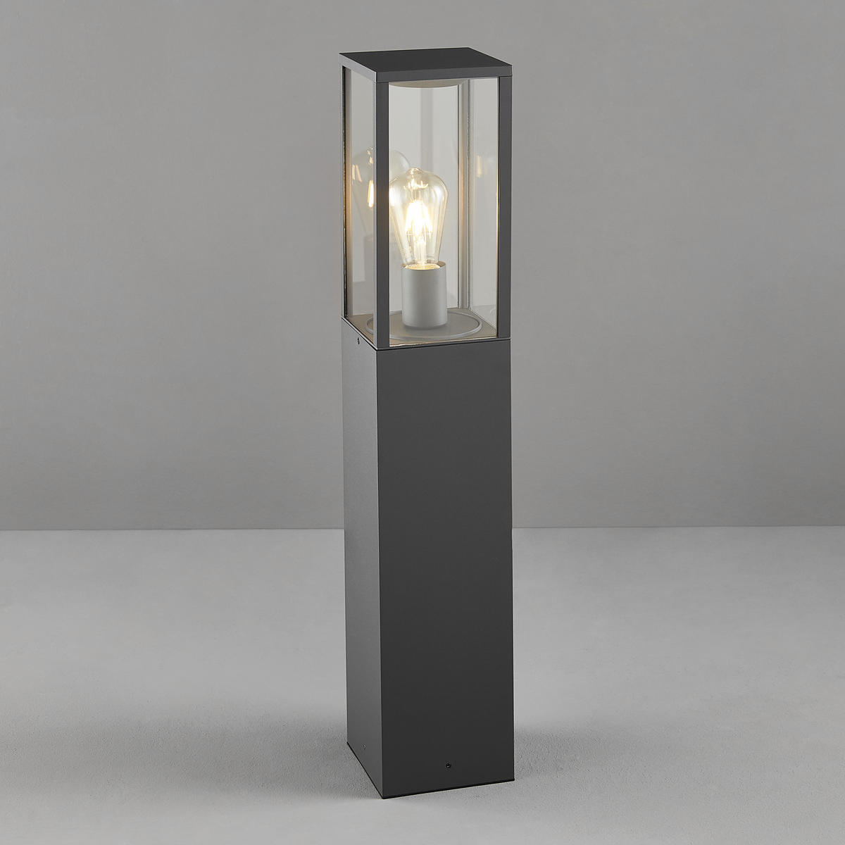 WEGELEUCHTE Garonne 14/14/80 cm   - Anthrazit, Trend, Glas/Metall (14/14/80cm) - Trio Leuchten