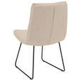 STUHL - Sandfarben/Schwarz, Design, Textil/Metall (50/90/68cm) - Valnatura