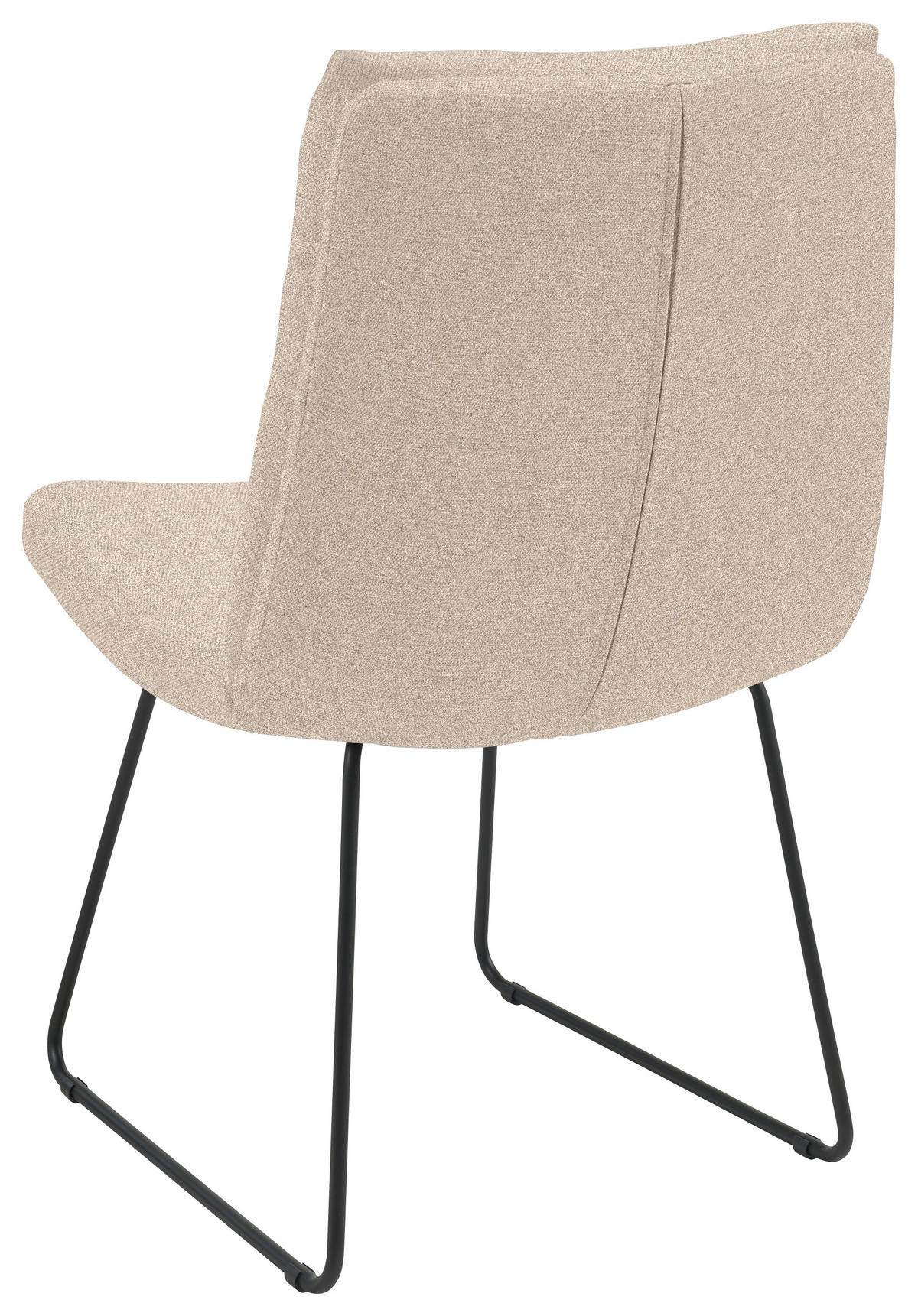 STUHL - Sandfarben/Schwarz, Design, Textil/Metall (50/90/68cm) - Valnatura