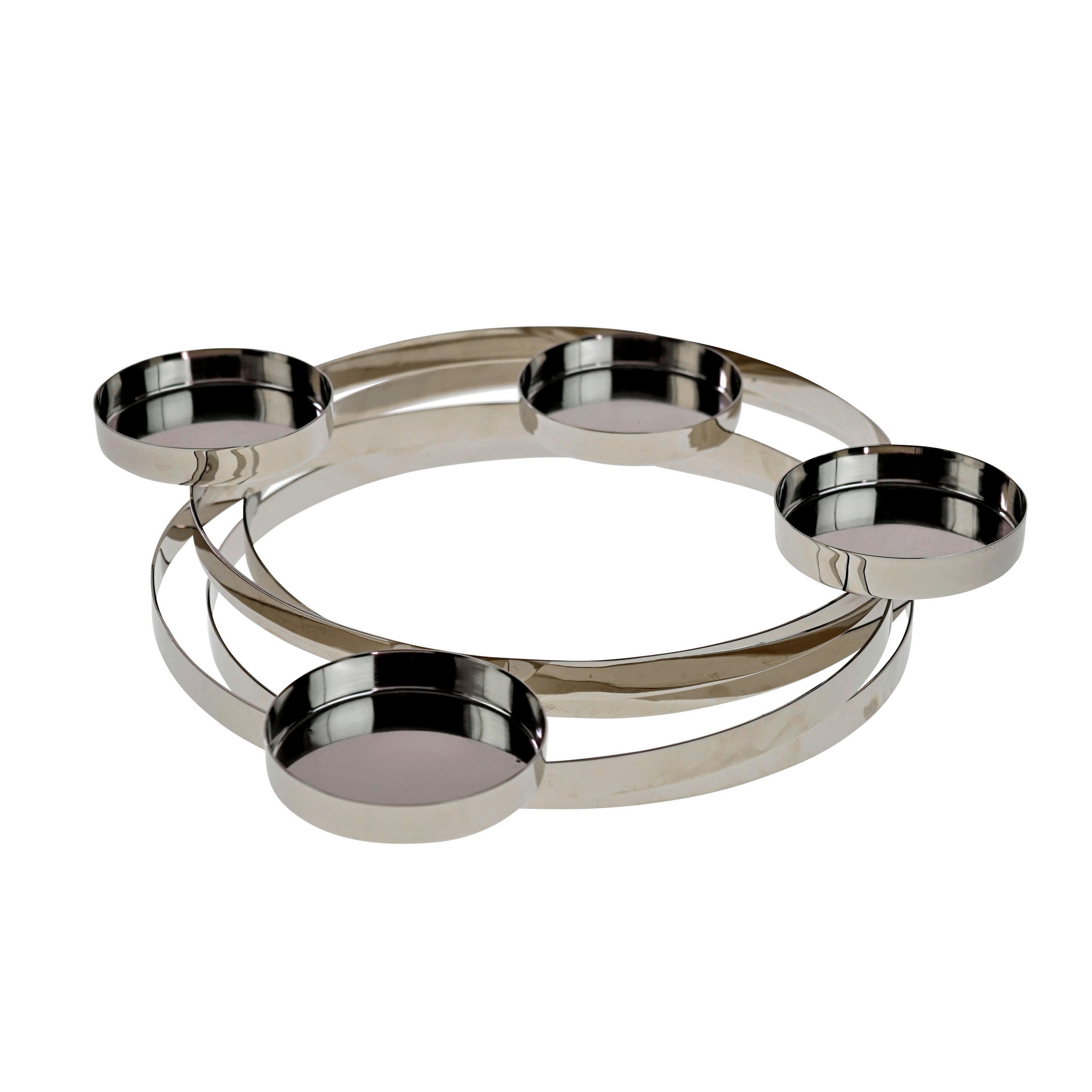 KERZENHALTER - Silberfarben, Design, Metall (38/7,5/34cm) - X-Mas