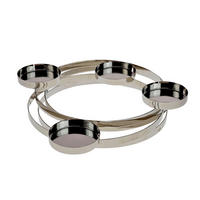 KERZENHALTER - Silberfarben, Design, Metall (38/7,5/34cm) - X-Mas