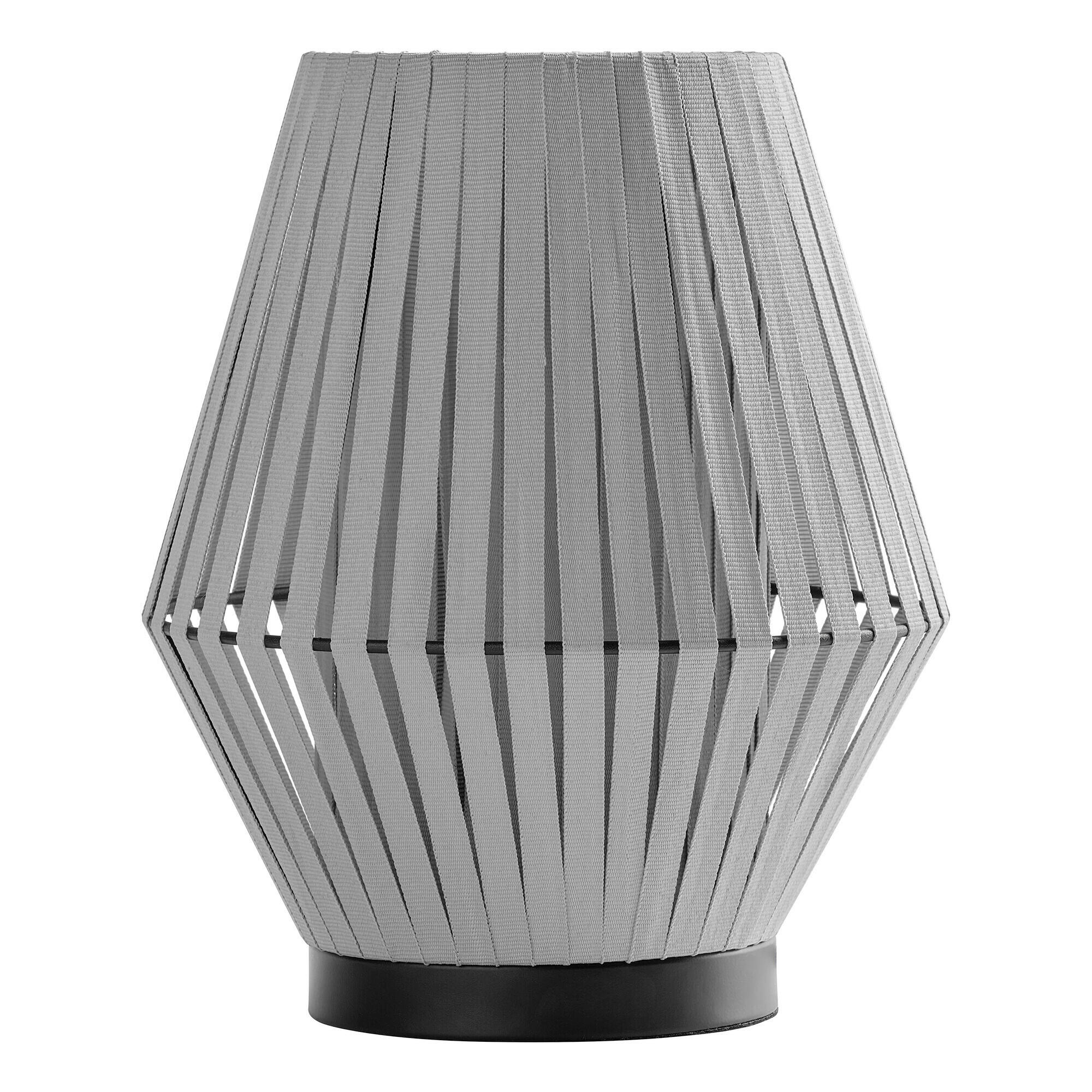 TISCHLEUCHTE 20,5/24,5 cm  - Dunkelgrau, Basics, Textil/Metall (20,5/24,5cm) - Osram