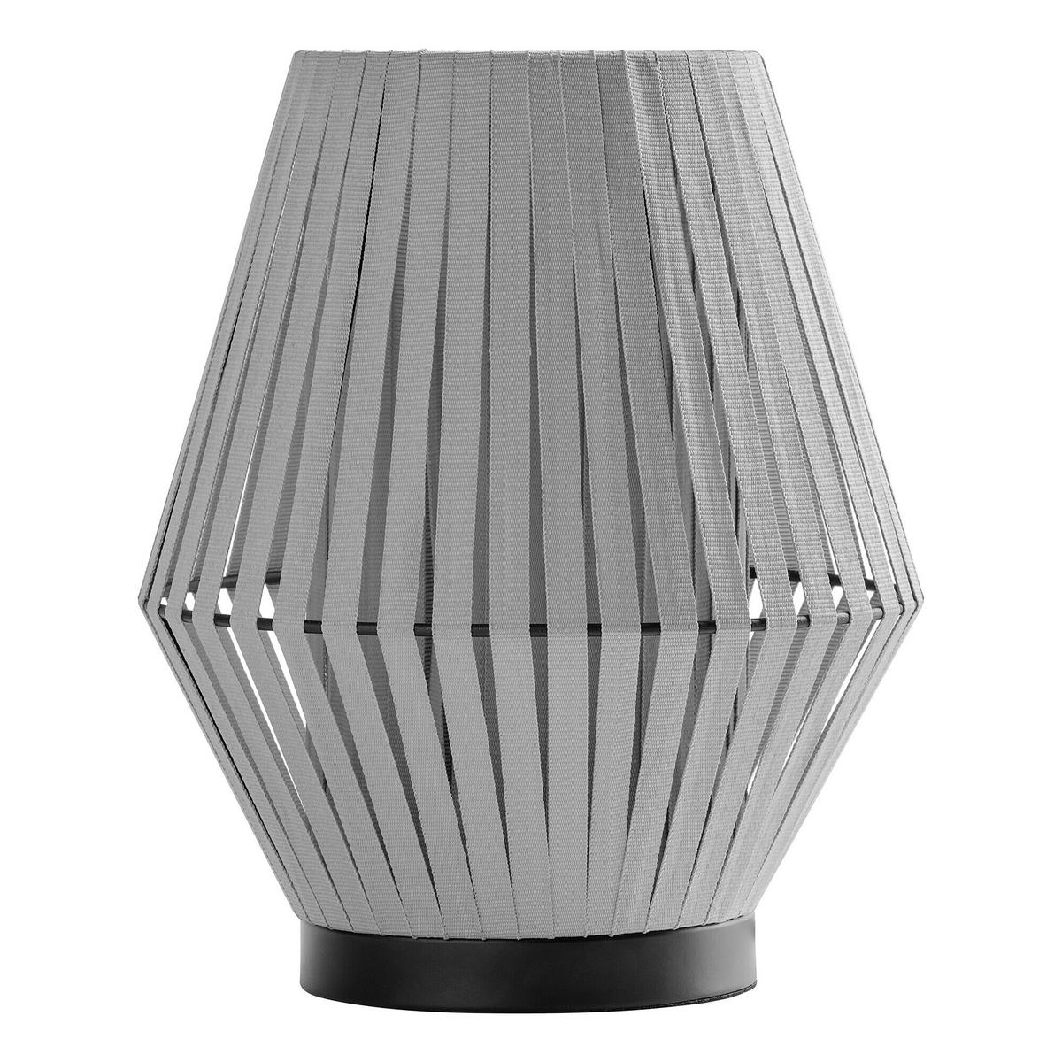 TISCHLEUCHTE 20,5/24,5 cm  - Dunkelgrau, Basics, Textil/Metall (20,5/24,5cm) - Osram