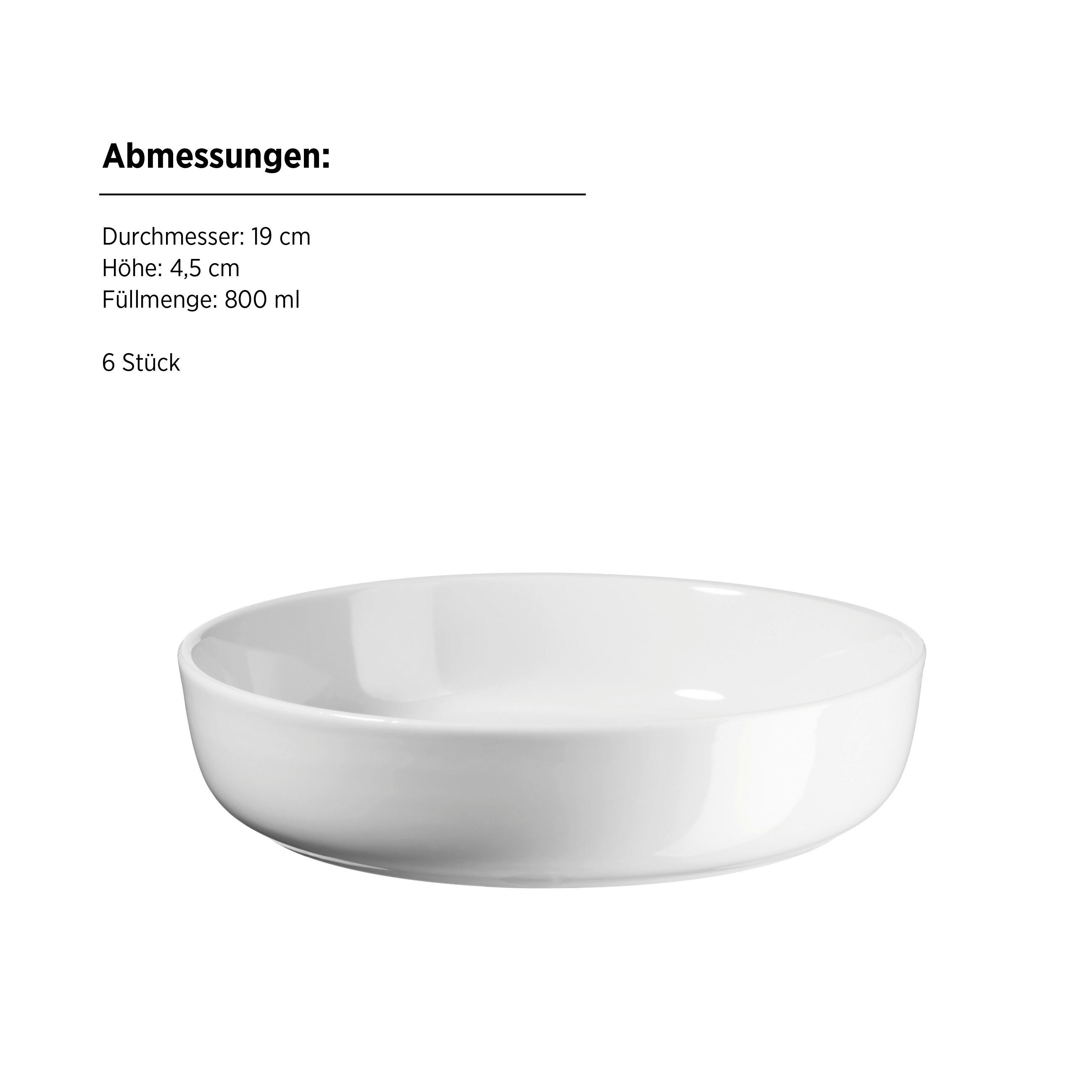 TELLERSET Navina 18-teilig  - Weiß, Trend, Keramik - Mäser