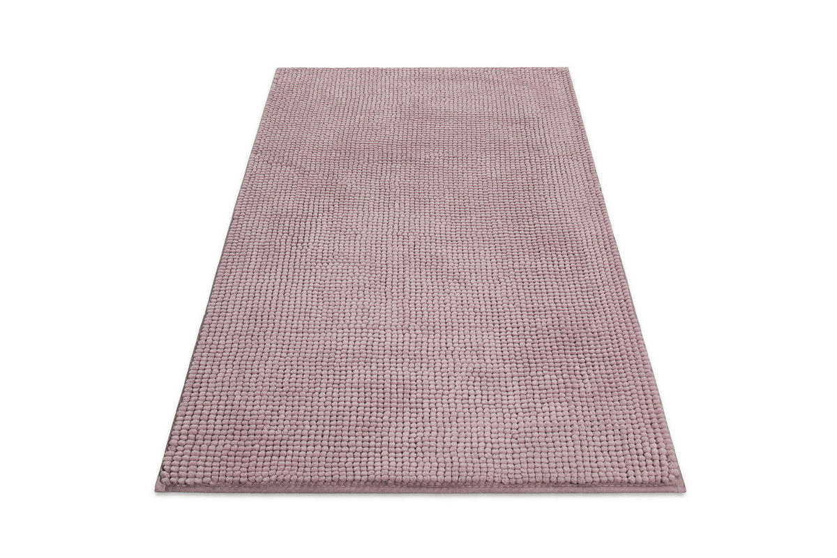 BADTEPPICH Rosa, Flieder 60/100 cm  - Flieder/Rosa, Basics, Kunststoff (60/100cm) - WECON HOME