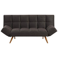 BÄDDSOFFA i vävt tyg mörkgrå  - mörkgrå/naturfärgad, Design, metall/textil (182/87/82cm) - Livetastic