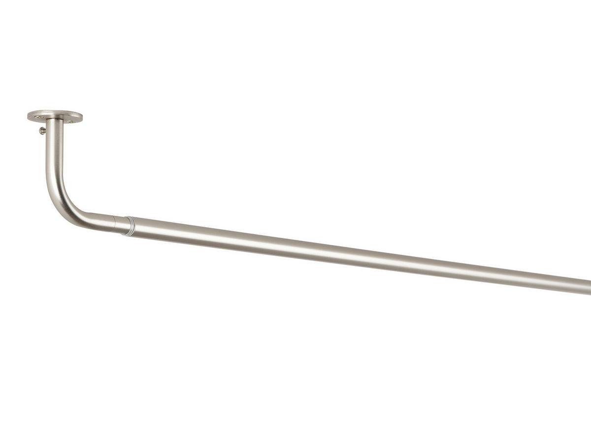 VORHANGSTANGENSET  120 cm  - Grau Hochglanz, Design, Metall (120cm)