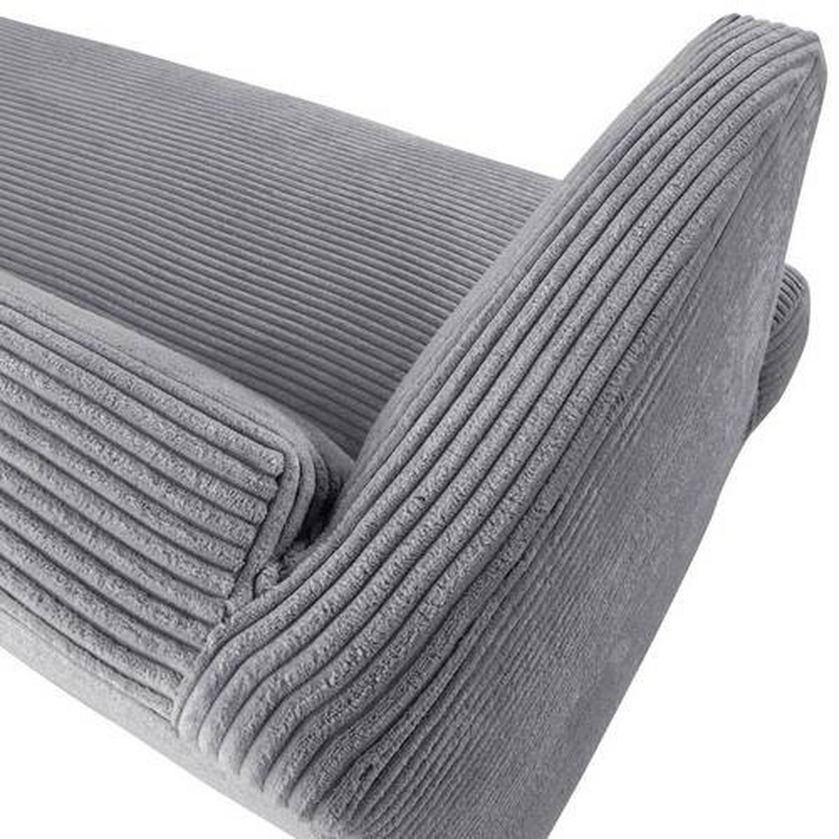 SITZBANK in Textil Hellgrau, Anthrazit  - Anthrazit/Hellgrau, Design, Holz/Textil (190/83/70cm) - Landscape
