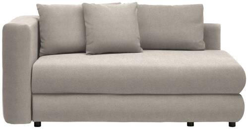 RÉCAMIERE Beige Flachgewebe  - Beige/Schwarz, Design, Kunststoff/Textil (171/71-88/93cm) - Cantus