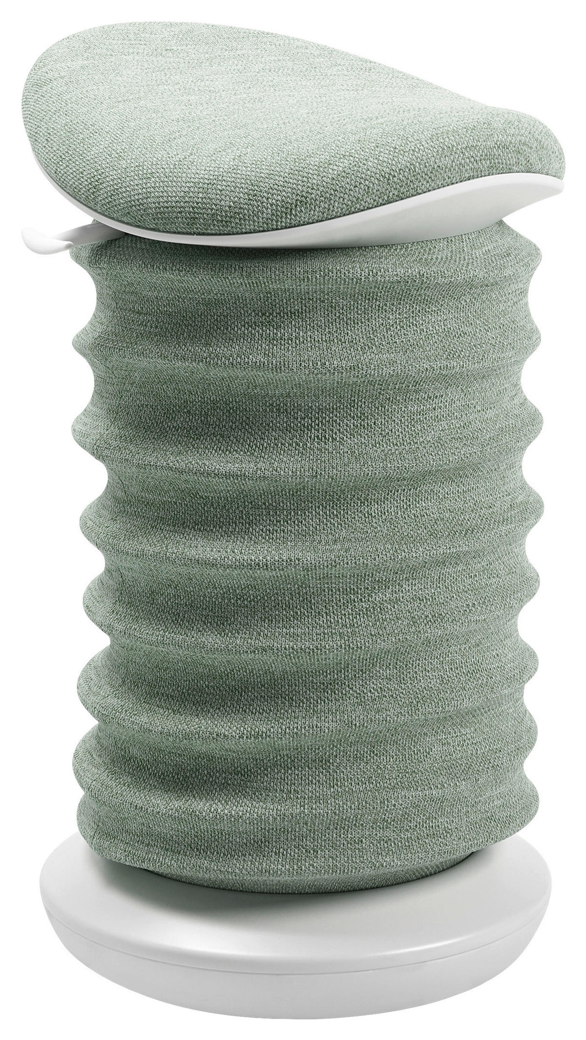 BÜROHOCKER Weiß, Hellgrün  - Weiß/Hellgrün, Design, Kunststoff/Textil (37,5/53-64/36cm) - Topstar